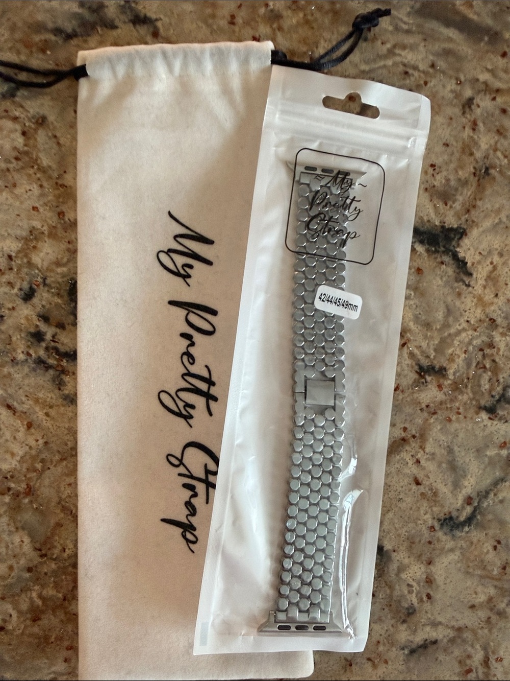 Silver Stainless Steel Link Apple Watch Band/womans